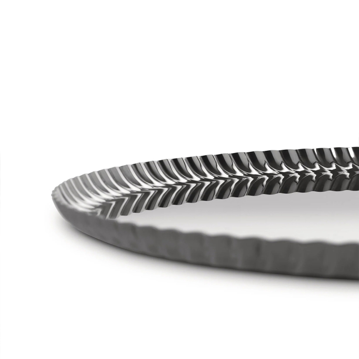Pleats, Round Tray, Steel