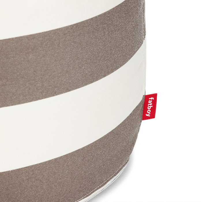 Point, Large Outdoor Pouf, Stripe Cacao