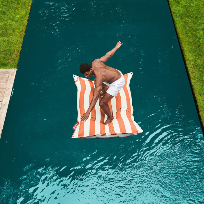 Original Floatzac, Floating Beanbag, Stripe Orange Creme