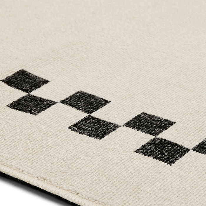 Carpretty Grand, Outdoor/Indoor Rug, Check Border, Anthracite-Creme