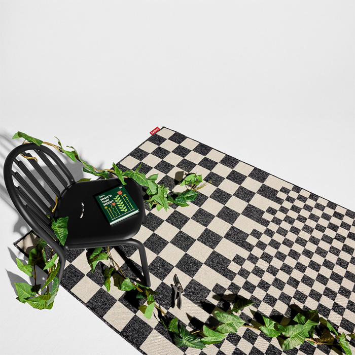 Carpretty Grand, Outdoor/Indoor Rug, Square Affair, Anthracite-Creme