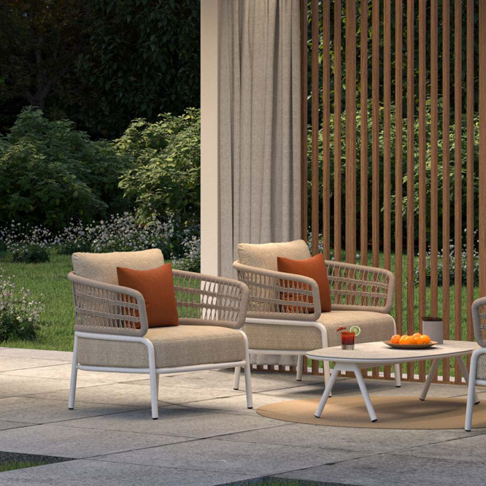 Ibiza, Outdoor Lounge Chair, Sand-Beige