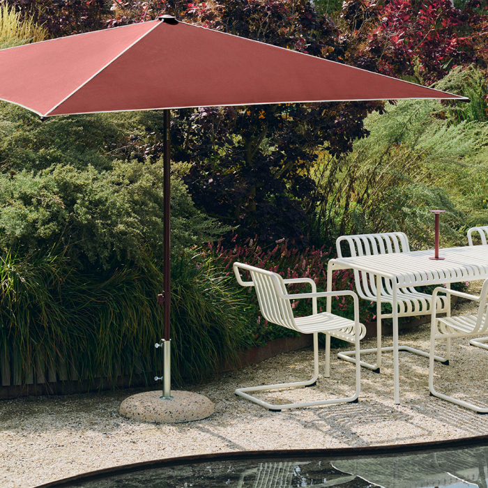Terrazza, Square Parasol, Off-White-Burgundy