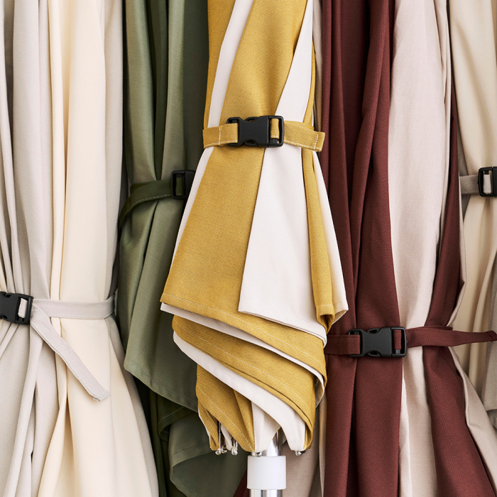 Terrazza, Square Parasol, Off-White-Burgundy