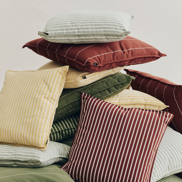 Terrazza, Cushion, Bold Stripe, Olive