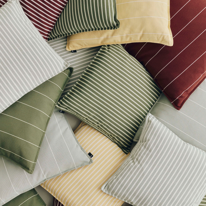 Terrazza, Cushion, Narrow Stripe, Terracotta