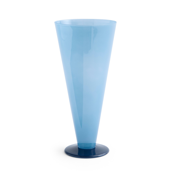 Conical, Vase, Large, Petrol Blue-Dark Blue