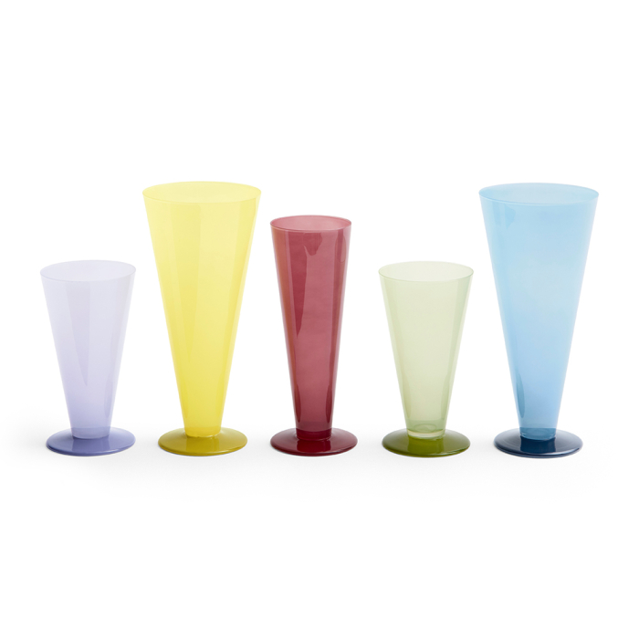 Conical, Vase, Large, Petrol Blue-Dark Blue