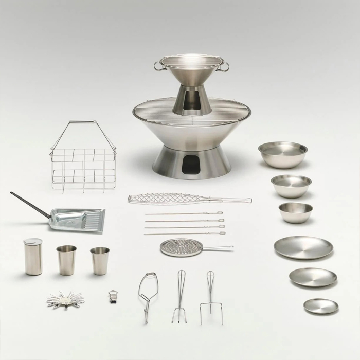 Outdoor Market, Steel Plate, Large, Set of 2