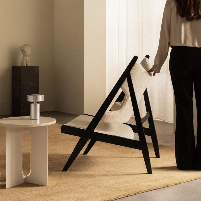 Knitting, Lounge Chair, Logan Flint-Dark Stained Oak