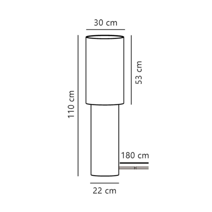 Izara, Floor Lamp, Beige, 110 cm