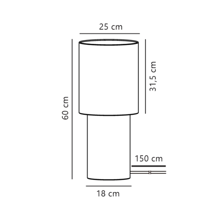Izara, Floor Lamp, Beige, 60 cm