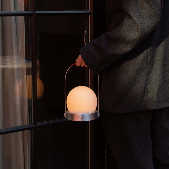 Carrie, Portable Table Lamp, Brushed Aluminium