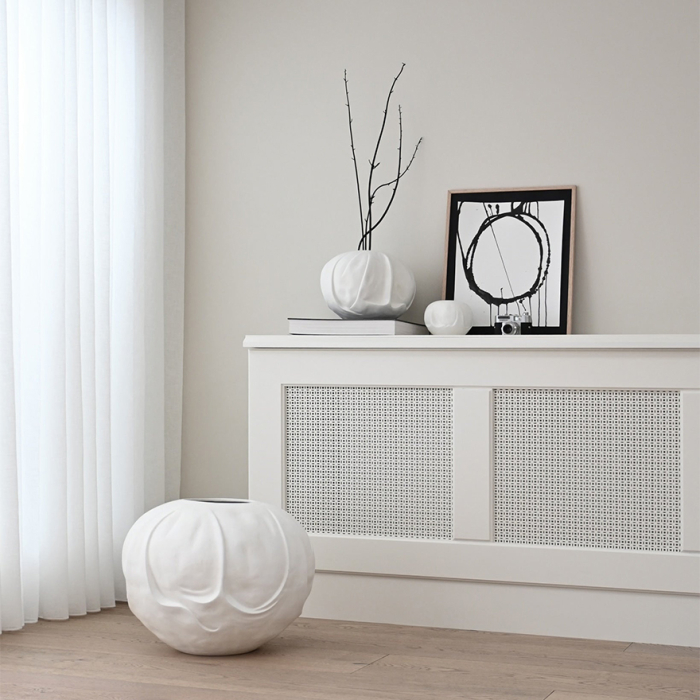 Orimono, Vase, Medio, Bone White