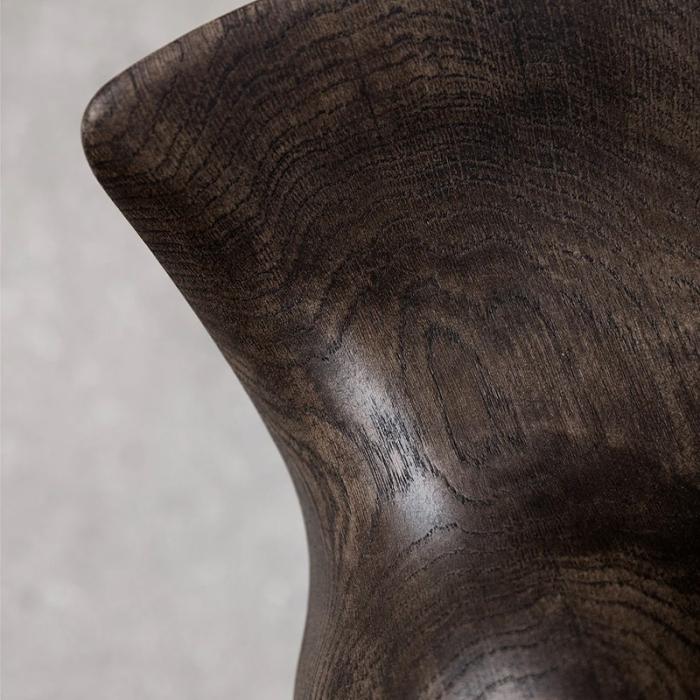 ML 42, Counter Stool, Brown Oiled Oak-Stainless Steel