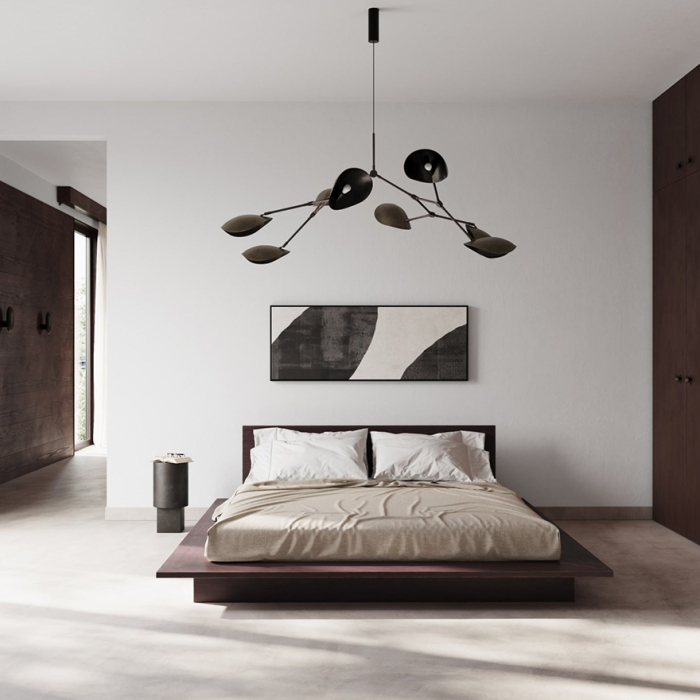 Stingray, Chandelier, Grande, Bronze