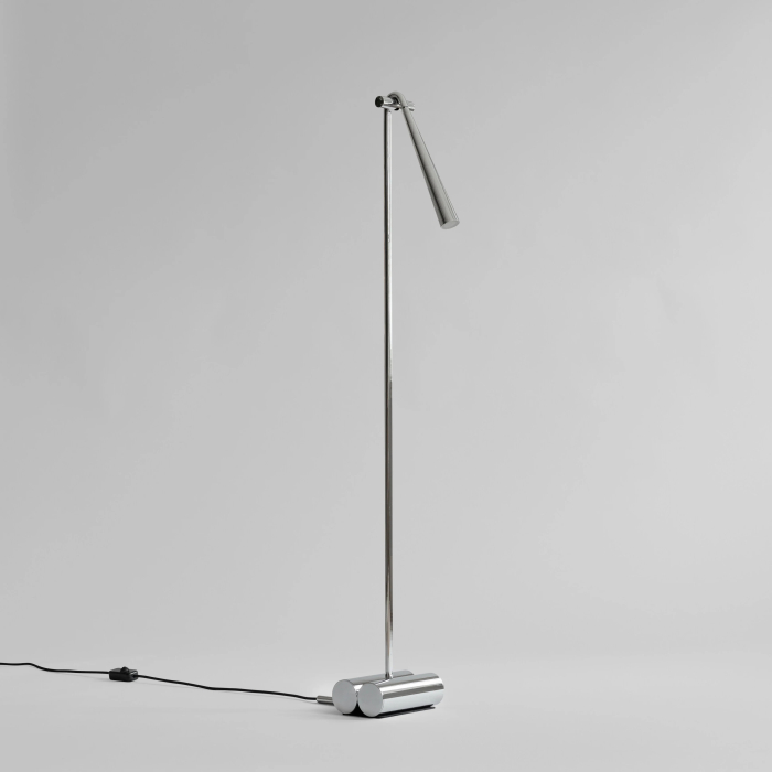 Snake, Floor Lamp, Chrome