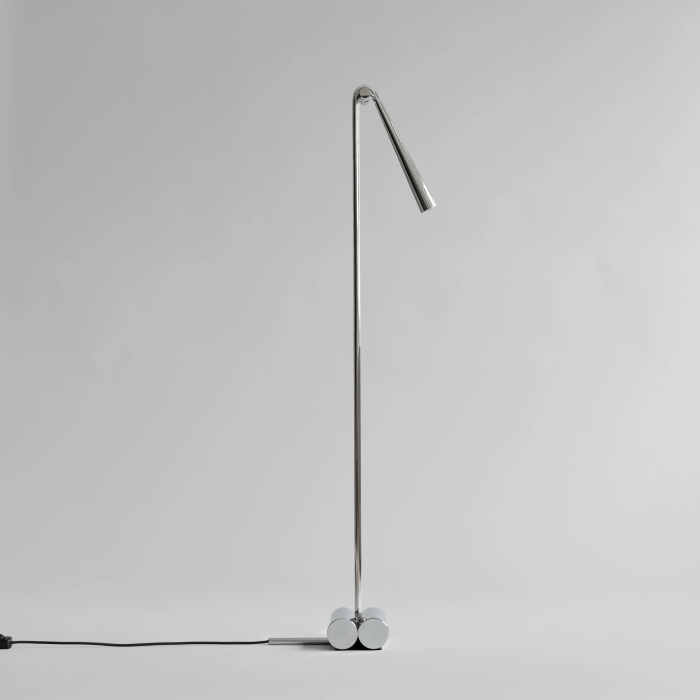 Snake, Floor Lamp, Chrome