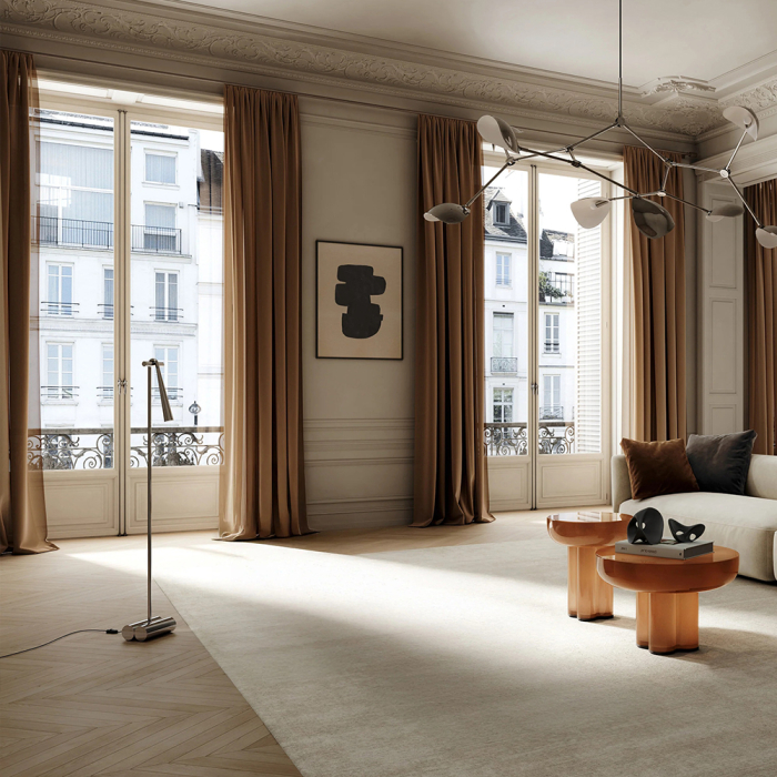 Snake, Floor Lamp, Chrome