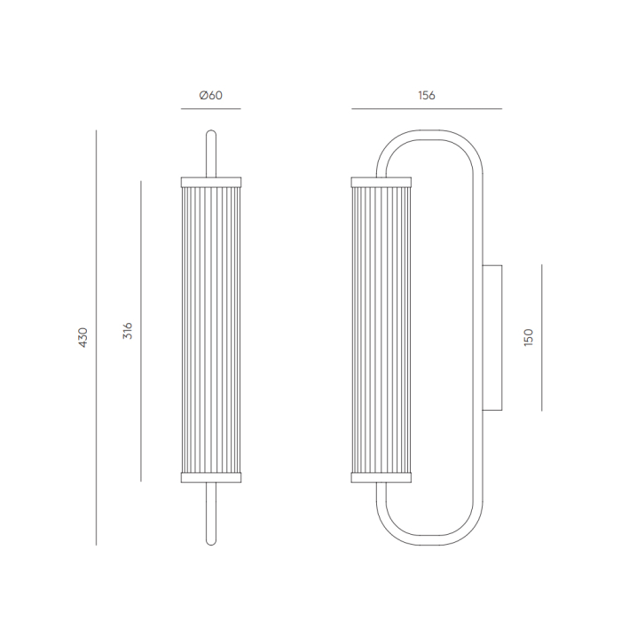 Ison, Wall Lamp, Matt Black