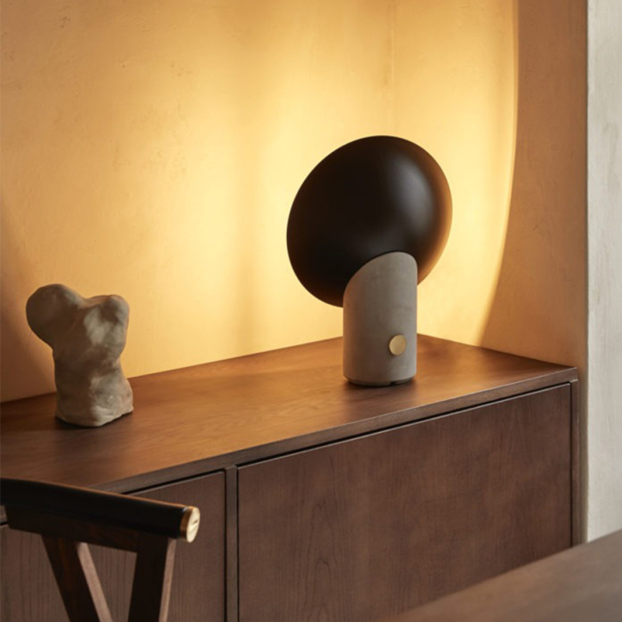 Lola, Table Lamp, Concrete-Black