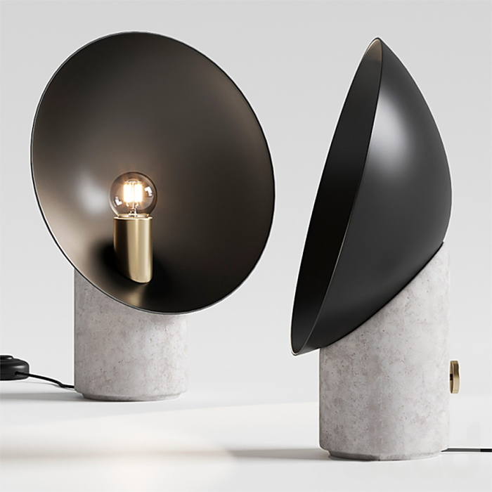 Lola, Table Lamp, Concrete-Black