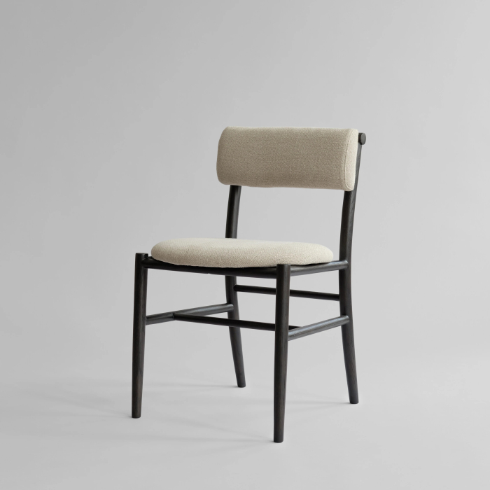 Nama, Dining Chair, Coffee Black-Linen