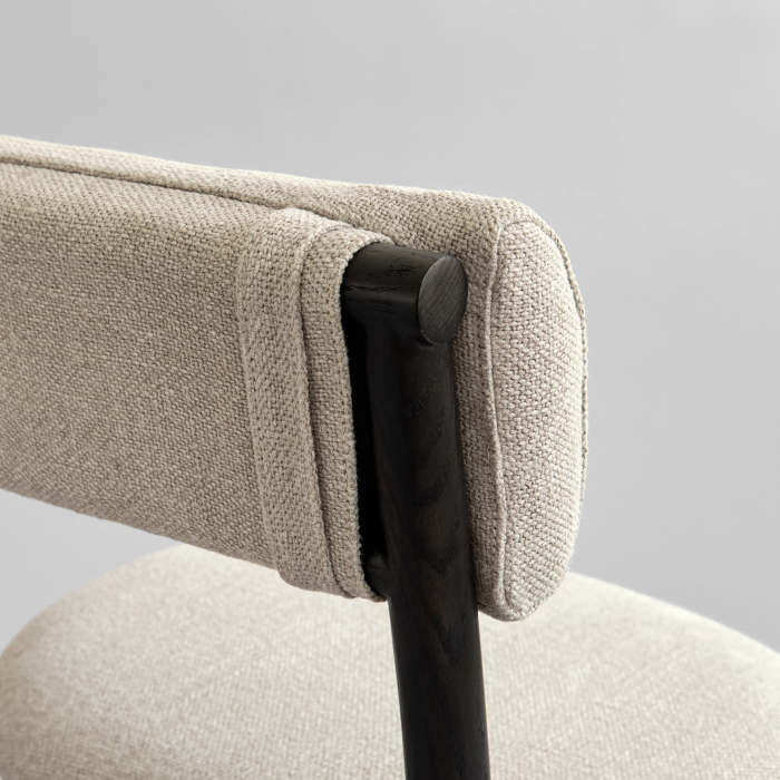 Nama, Dining Chair, Coffee Black-Linen