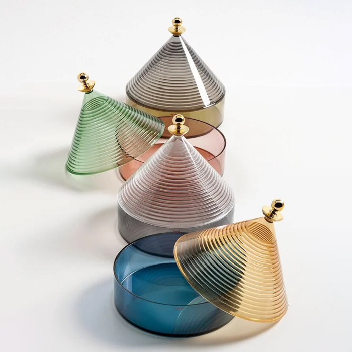 Trullo, Table Container, Yellow-Blue