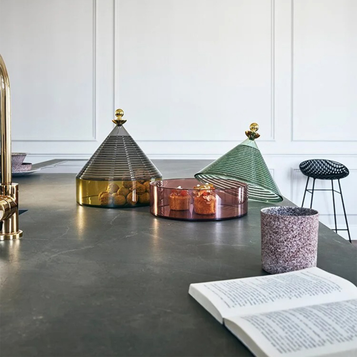 Trullo, Table Container, Yellow-Blue