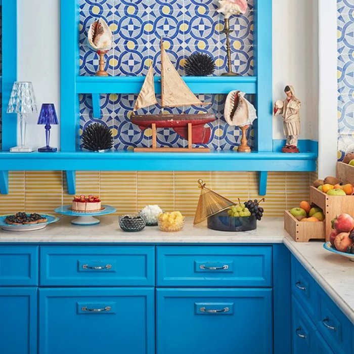 Trullo, Table Container, Yellow-Blue