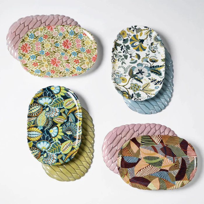 Jellies x Liberty, Tray, Mabelle Cream-Light Blue