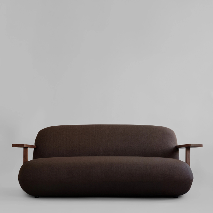 Toe, Sofa, Classic Brown Oak-Dark Brown