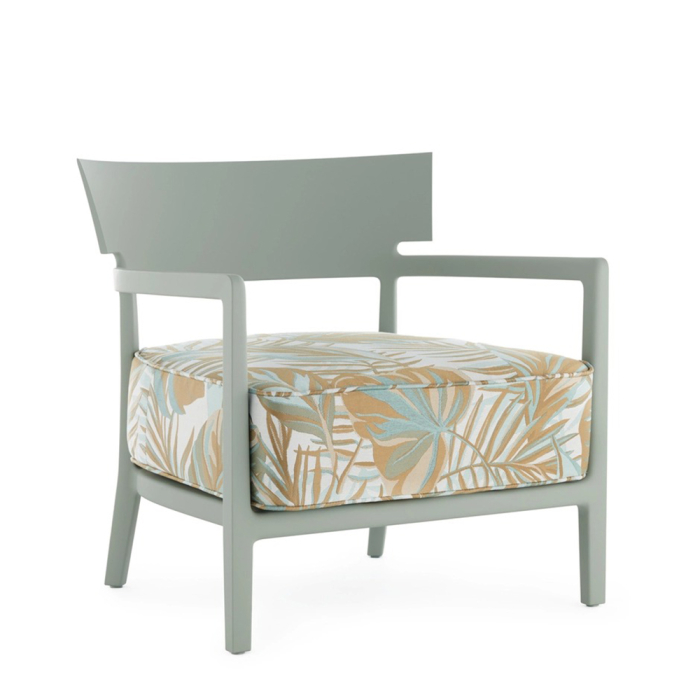 Cara Mat, Outdoor Lounge Chair, Liberty Chile Palm, Green