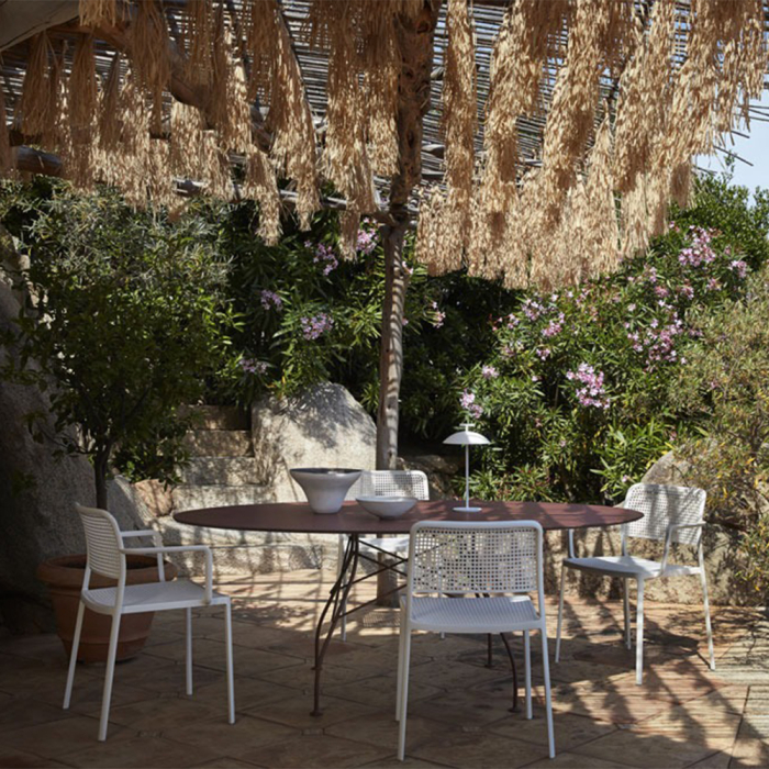 Audrey, Outdoor Dining Chair, White