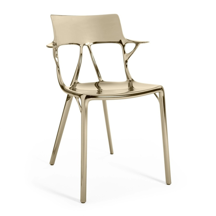 A.I. Metal, Dining Chair, Bronze