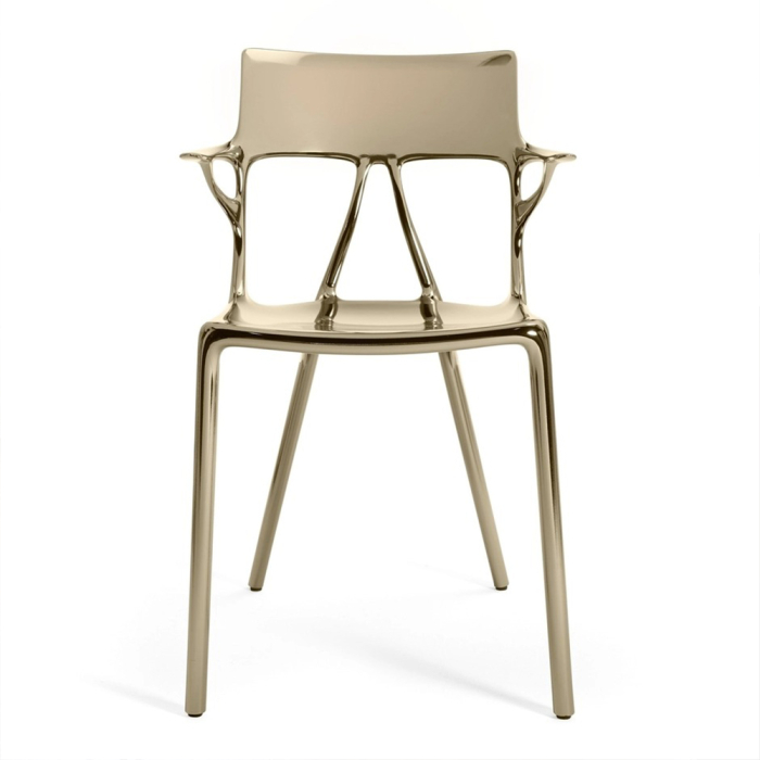 A.I. Metal, Dining Chair, Bronze