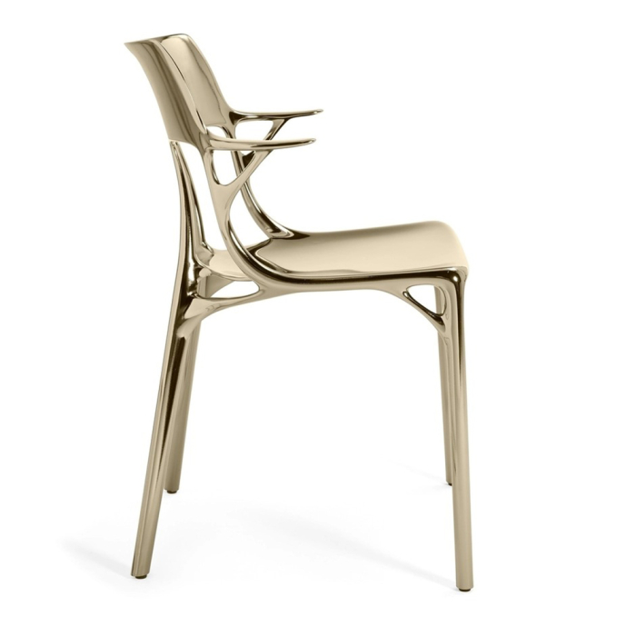 A.I. Metal, Dining Chair, Bronze