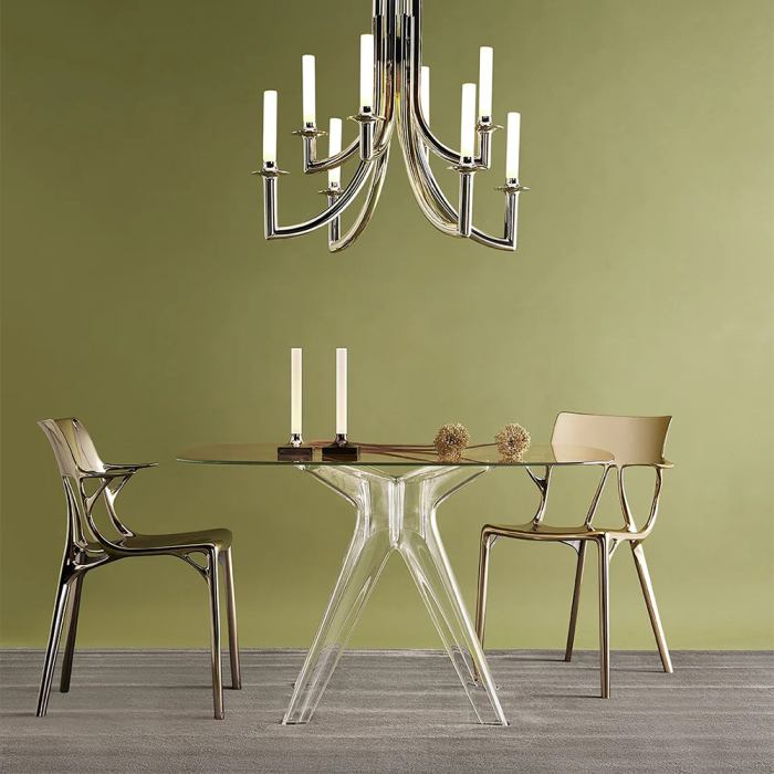 A.I. Metal, Dining Chair, Bronze