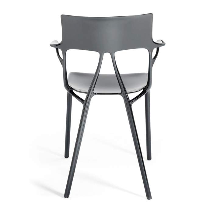 A.I. Metal, Dining Chair, Titanium