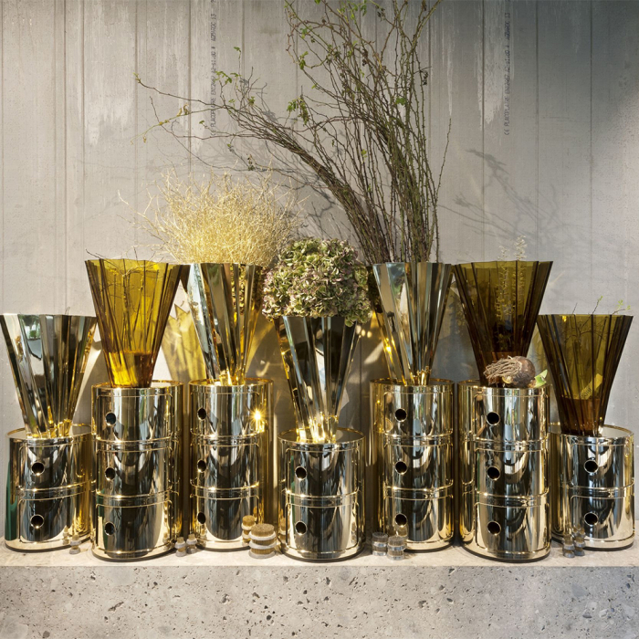 Componibili Metal, Modular Elements, Gold