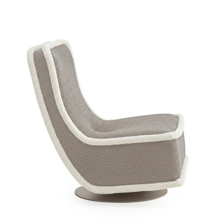 Bonheur du Jour, Lounge Chair, Greige-White