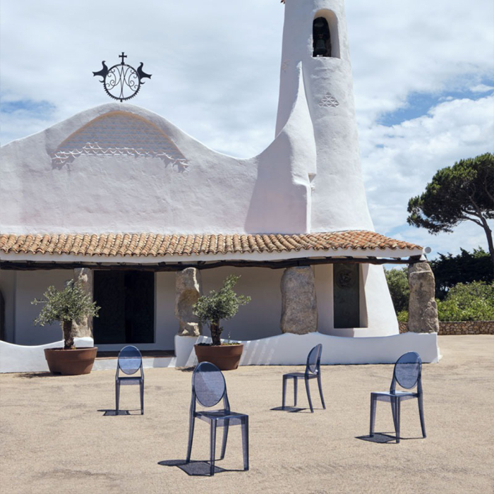 Victoria Ghost, Outdoor Dining Chair, Powder Blue