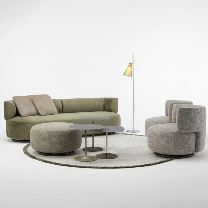 K-Lim, Rug, Grey-Green Fringe, DIA250