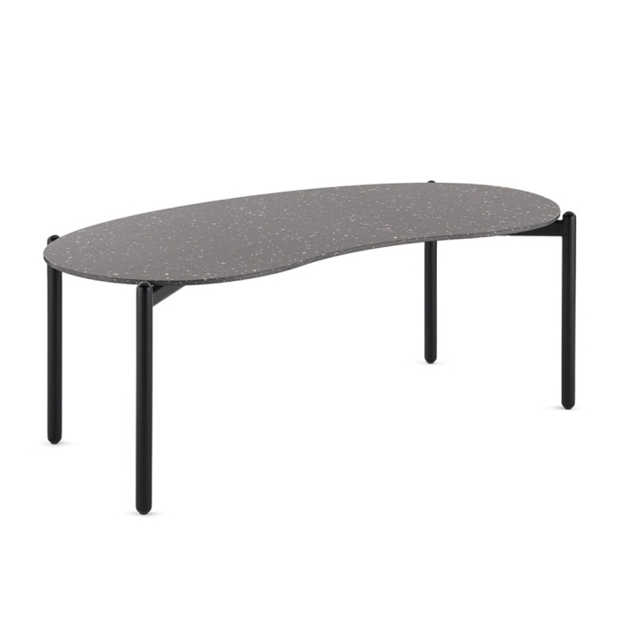 Undique, Coffee Table, Terrazzo-Black, 119 cm