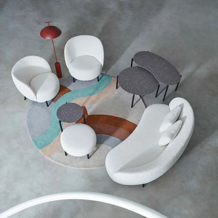 Undique, Coffee Table, Terrazzo-Black, 119 cm