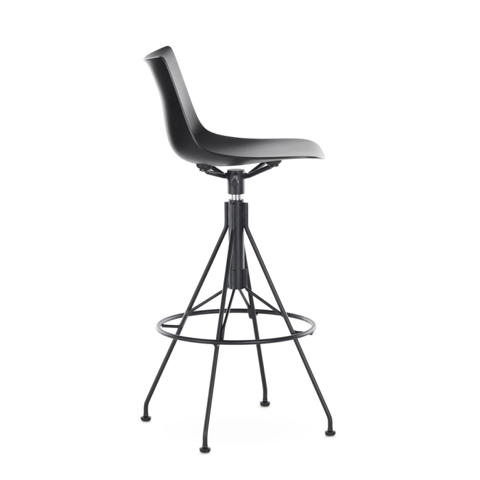 C.Koya, Counter Stool, Black Wood-Black