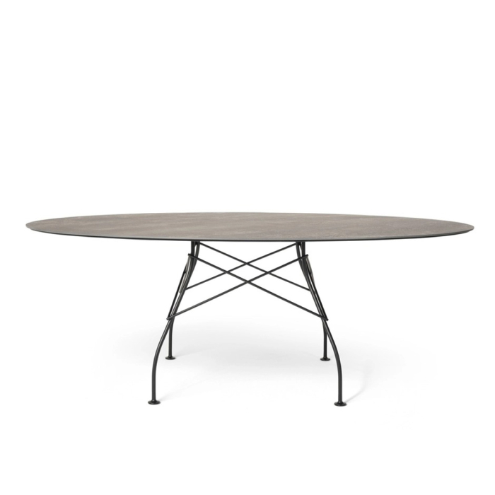 Glossy XXL, Outdoor Dining Table, Aged Bronze