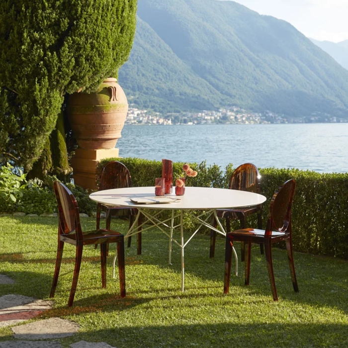 Glossy XXL, Outdoor Dining Table, Aged Bronze