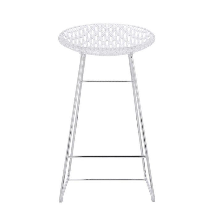 Smatrik, Counter Stool, Crystal-Chrome